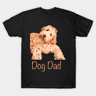 Adorable puppy dog with Dog Dad phrase! T-Shirt